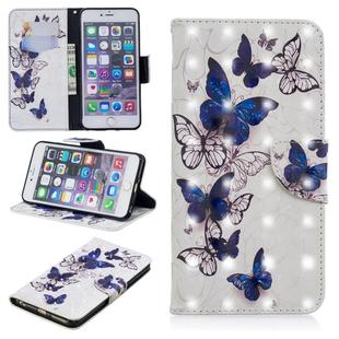 3D Colored Drawing Pattern Horizontal Flip Leather Case for iPhone 6 Plus & 6s Plus, with Holder & Card Slots & Wallet(Butterflies)