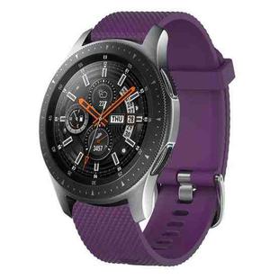 For Samsung Galaxy Watch 46mm 22mm Diamond Textured Silicone Watch Band(Purple)