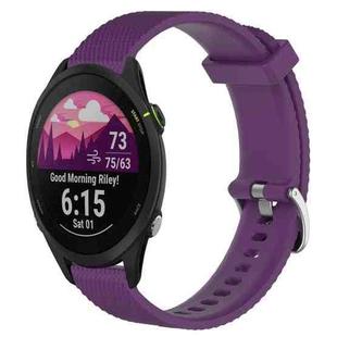 For Garmin Forerunner 255 22mm Diamond Textured Silicone Watch Band(Purple)