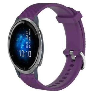 For Garmin Venu 2 22mm Diamond Textured Silicone Watch Band(Purple)