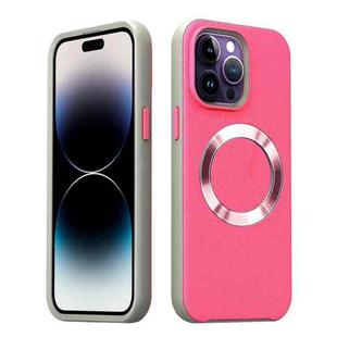 For iPhone 15 Pro CD Pattern Magsafe PC Phone Case(Pink)