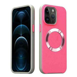 For iPhone 12 Pro Max CD Pattern Magsafe PC Phone Case(Pink)