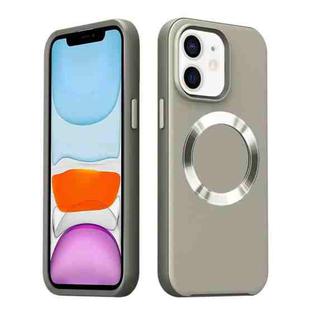 For iPhone 11 CD Pattern Magsafe PC Phone Case(Grey)