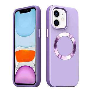 For iPhone 11 CD Pattern Magsafe PC Phone Case(Purple)