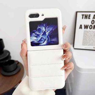 For Samsung Galaxy Z Flip5 5G Down Jacket Airbag Shockproof Phone Case(White)