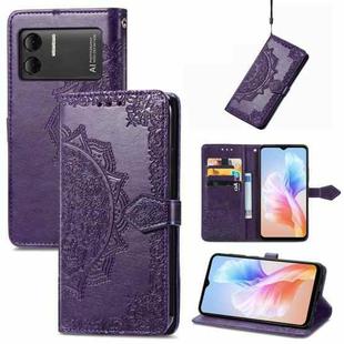 For DOOGEE X98 Pro / X98 Mandala Flower Embossed Leather Phone Case(Purple)