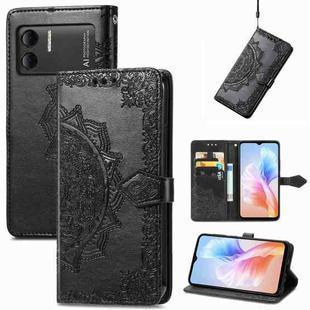 For DOOGEE X98 Pro / X98 Mandala Flower Embossed Leather Phone Case(Black)