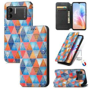 For DOOGEE X98 Pro / X98 CaseNeo Colorful Magnetic Leather Phone Case(Rhombus Mandala)