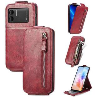 For DOOGEE X98 Pro / X98 Zipper Wallet Vertical Flip Leather Phone Case(Red)