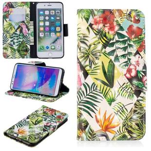 3D Colored Drawing Pattern Horizontal Flip Leather Case for iPhone 7 Plus & 8 Plus, with Holder & Card Slots & Wallet(Banana Leaf)