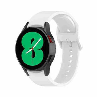 For Samsung Galaxy Watch6 / 6 Classic JUNSUNMAY Solid Color Silicone Adjustable Watch Band(White)