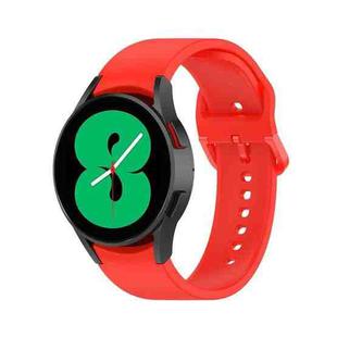 For Samsung Galaxy Watch6 / 6 Classic JUNSUNMAY Solid Color Silicone Adjustable Watch Band(Red)