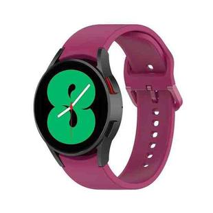 For Samsung Galaxy Watch6 / 6 Classic JUNSUNMAY Solid Color Silicone Adjustable Watch Band(Wine Red)