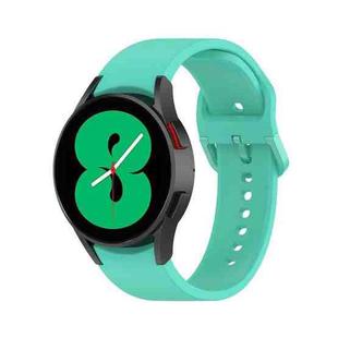 For Samsung Galaxy Watch6 / 6 Classic JUNSUNMAY Solid Color Silicone Adjustable Watch Band(Cyan)