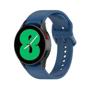 For Samsung Galaxy Watch6 / 6 Classic JUNSUNMAY Solid Color Silicone Adjustable Watch Band(Dark Blue)