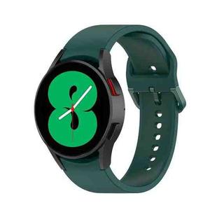 For Samsung Galaxy Watch6 / 6 Classic JUNSUNMAY Solid Color Silicone Adjustable Watch Band(Dark Green)