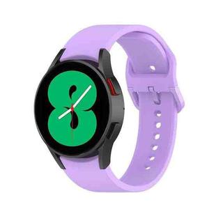 For Samsung Galaxy Watch6 / 6 Classic JUNSUNMAY Solid Color Silicone Adjustable Watch Band(Purple)