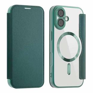 For iPhone 17 Shield MagSafe RFID Anti-theft Leather Phone Case(Green)