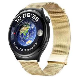 For Huawei Watch 4 / 4 Pro Milan Double Magnetic Steel Mesh Watch Band(Gold)