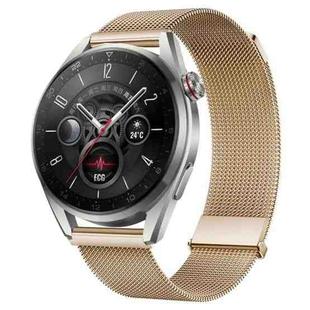 For Huawei Watch3 Pro New Milan Double Magnetic Steel Mesh Watch Band(Rose Gold)