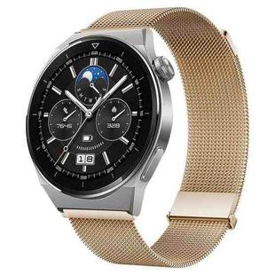 For Huawei Watch GT3 Pro 46mm Milan Double Magnetic Steel Mesh Watch Band(Rose Gold)