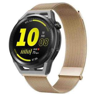 For Huawei Watch GT Runner Milan Double Magnetic Steel Mesh Watch Band(Rose Gold)