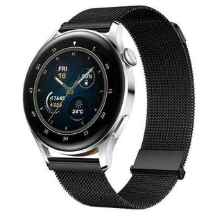 For Huawei Watch3 / Watch3 Pro Milan Double Magnetic Steel Mesh Watch Band(Black)
