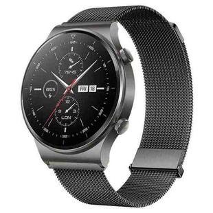 For Huawei Watch GT2 Pro / GT2 46mm Milan Double Magnetic Steel Mesh Watch Band(Gray)
