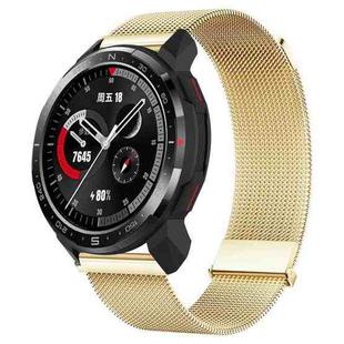 For Honor Watch GS Pro Milan Double Magnetic Steel Mesh Watch Band(Gold)
