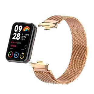 For Xiaomi Mi Band 8 Pro Milan Magnetic Metal Mesh Watch Band(Rose Gold)