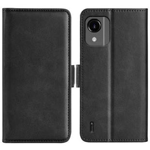 For Nokia C110 Dual-side Magnetic Buckle Horizontal Flip Leather Phone Case(Black)
