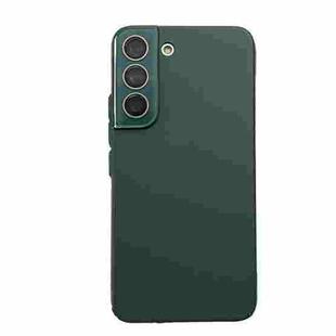 For Samsung Galaxy S22+ 5G Leather Oil PC Hard All-inclusive Phone Case(Green)