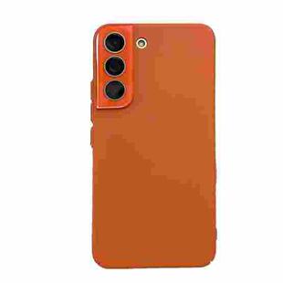 For Samsung Galaxy S22+ 5G Leather Oil PC Hard All-inclusive Phone Case(Orange)