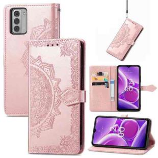 For Nokia G42 Mandala Flower Embossed Leather Phone Case(Rose Gold)