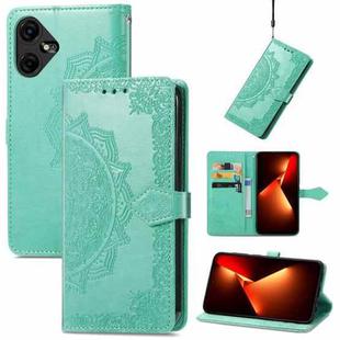 For Tecno Pova Neo 3 Mandala Flower Embossed Leather Phone Case(Green)