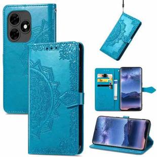 For Tecno Itel S23+ Mandala Flower Embossed Leather Phone Case(Blue)