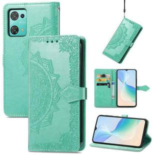 For Blackview C30 Mandala Flower Embossed Leather Phone Case(Green)