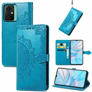 For Blackview C70 Mandala Flower Embossed Leather Phone Case(Blue)