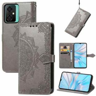 For Blackview C70 Mandala Flower Embossed Leather Phone Case(Gray)