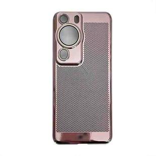 For Huawei P60 Ice Sense Heat Dissipation Electroplating PC Phone Case(Rose Gold)