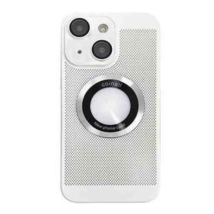 For  iPhone 14 Cooling MagSafe Magnifier Phone Case(White)