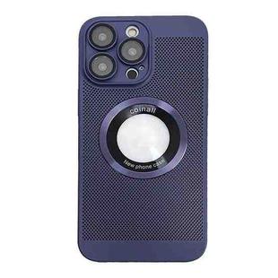 For iPhone 14 Pro Cooling MagSafe Magnifier Phone Case(Lavender)