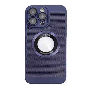 For iPhone 14 Pro Max Cooling MagSafe Magnifier Phone Case(Lavender)