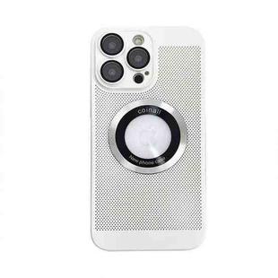For iPhone 13 Cooling MagSafe Magnifier Phone Case(White)