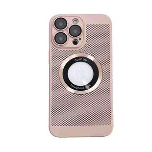 For iPhone 13 Pro Max Cooling MagSafe Magnifier Phone Case(Pink)