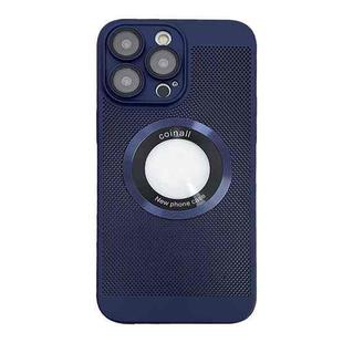 For iPhone 13 Pro Max Cooling MagSafe Magnifier Phone Case(Royal Blue)