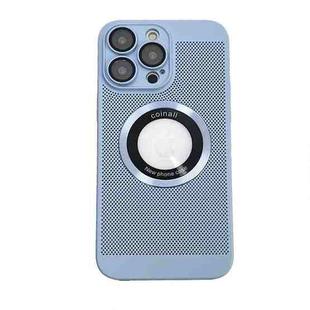 For iPhone 13 Pro Max Cooling MagSafe Magnifier Phone Case(Blue)