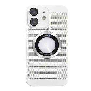 For iPhone 12 Cooling MagSafe Magnifier Phone Case(White)