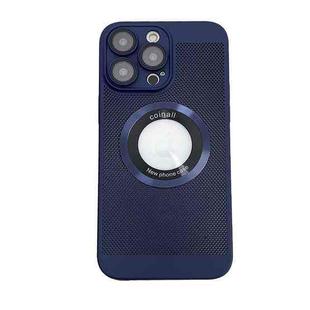 For iPhone 12 Pro Cooling MagSafe Magnifier Phone Case(Royal Blue)