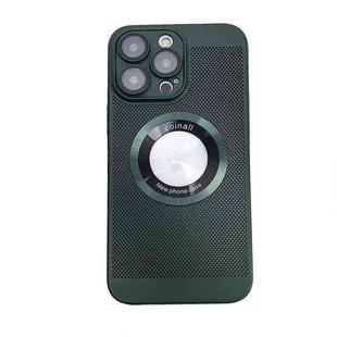 For iPhone 12 Pro Cooling MagSafe Magnifier Phone Case(Green)